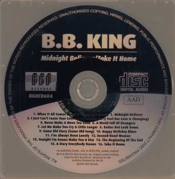 CD B.B. King: Midnight Believer / Take It Home