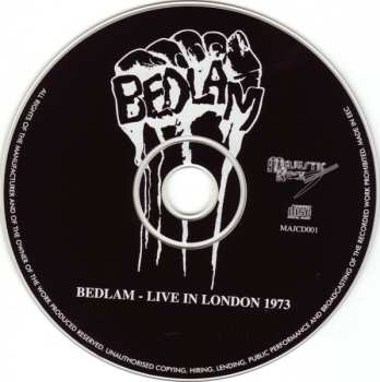 CD Bedlam: Live In London 1973
