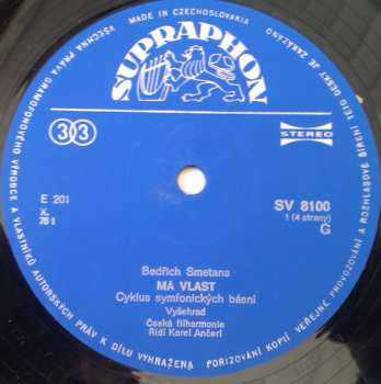 2LP/Box Set Bedřich Smetana: Má Vlast (My Country) (2xLP - 76/2)