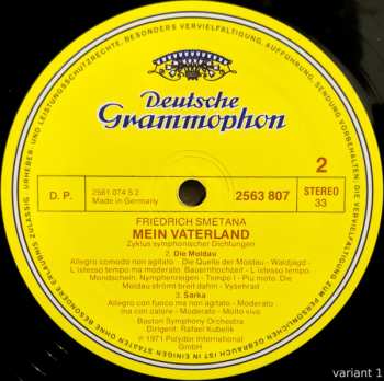 2LP Bedřich Smetana: Mein Vaterland