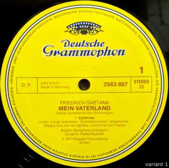 2LP Bedřich Smetana: Mein Vaterland