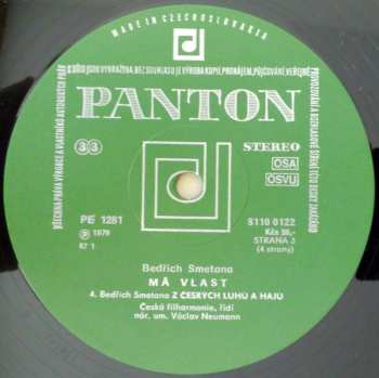 2LP The Czech Philharmonic Orchestra: Má Vlast = My Country