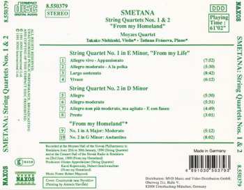 CD Bedřich Smetana: String Quartets Nos. 1 & 2 - "From My Homeland"