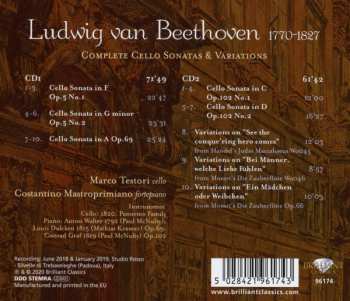 2CD Ludwig van Beethoven: Complete Cello Sonatas & Variations
