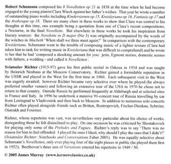CD Robert Schumann: Variations On Prometheus Theme (‘Eroica’ Variations Op.35) / Six Variations Op.34 & Op.76 / Noveletten Nos. 2, 4, 8