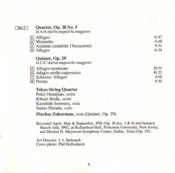 3CD Ludwig van Beethoven: The Early String Quartets: Op. 18 Nos. 1-6 • Quintet Op. 29 • Quartet Op. 14 No. 1