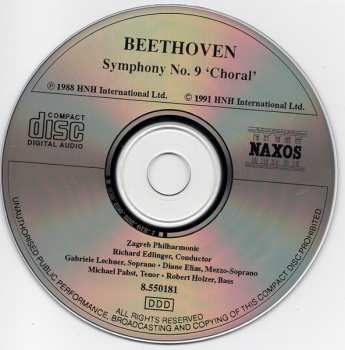 CD Ludwig van Beethoven: Symphony No. 9 'Choral'