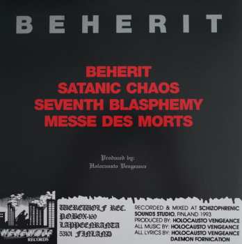 LP Beherit: Messe Des Morts