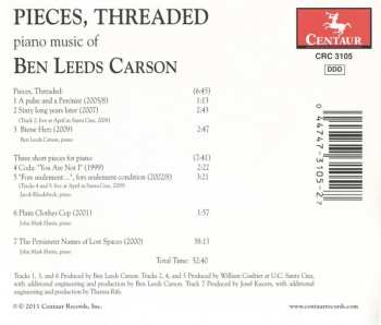 CD Ben Leeds Carson: Piano Music Of Ben Leeds Carson
