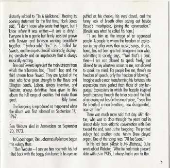 CD Ben Webster: Ben And "Sweets"