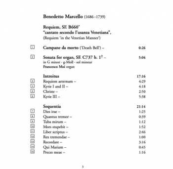 CD Benedetto Marcello: Requiem In The Venetian Manner 