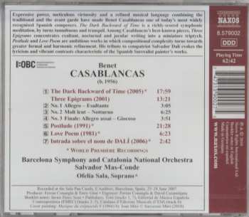 CD Benet Casablancas: The Dark Backward Of Time