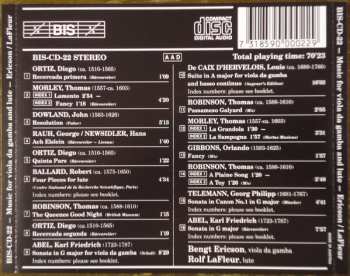 CD Bengt Ericson: Music For Viola Da Gamba And Lute