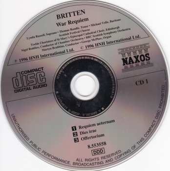 2CD Benjamin Britten: War Requiem