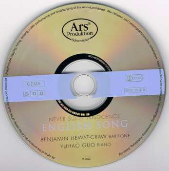 CD Benjamin Hewat-Craw: English Song – Never Such Innocence 