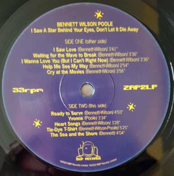 LP Bennett Wilson Poole: I Saw A Star Behind Your Eyes, Don't Let It Die Away