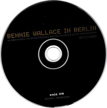 CD Bennie Wallace: Bennie Wallace In Berlin