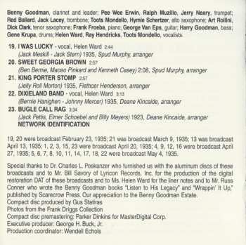 CD Benny Goodman And His Orchestra: 1935 From The Famous "Let's Dance" Broadcasts