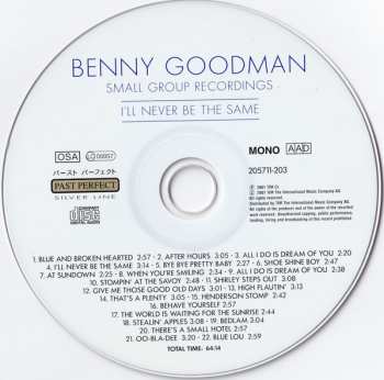CD Benny Goodman: I'll Never Be The Same