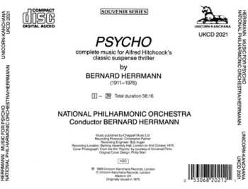 CD Bernard Herrmann: Psycho (Complete Music For Alfred Hitchcock's Classic Suspense Thriller)