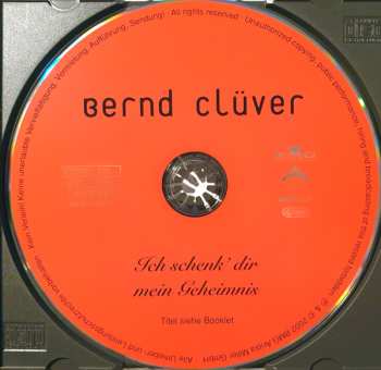 CD Bernd Clüver: Ich Schenk' Dir Mein Geheimnis