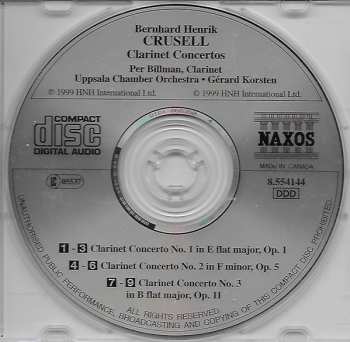 CD Bernhard Henrik Crusell: Clarinet Concertos