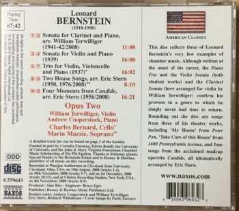 CD Leonard Bernstein: Violin Sonata / Piano Trio / New Transcriptions / Opus Two Violin - Piano Duo