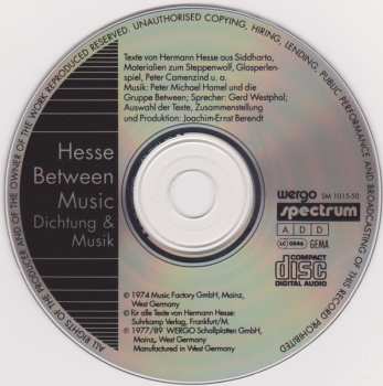 CD Between: Hesse Between Music (Dichtung & Musik)