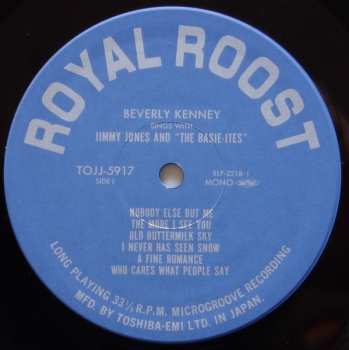 LP Beverly Kenney: Sings With Jimmy Jones And "The Basie-Ites"