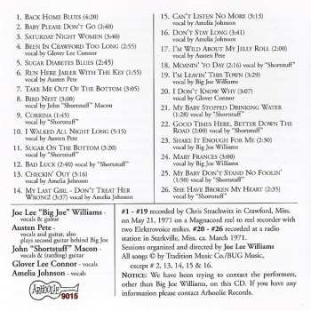 CD Big Joe Williams: Big Joe Williams And Friends, Going Back To Crawford
