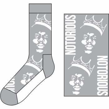 Merch Biggie Smalls: Členkové ponožky Crown Monochrome