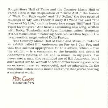 CD Bill Anderson: As Far As I Can See: The Best Of Bill Anderson