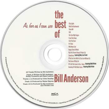 CD Bill Anderson: As Far As I Can See: The Best Of Bill Anderson