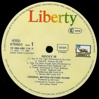 LP Bill Conti: Rocky III (Original Motion Picture Score)
