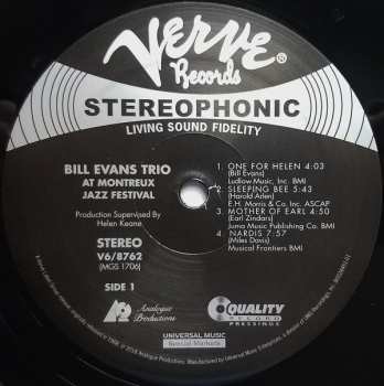LP Bill Evans: At The Montreux Jazz Festival LTD