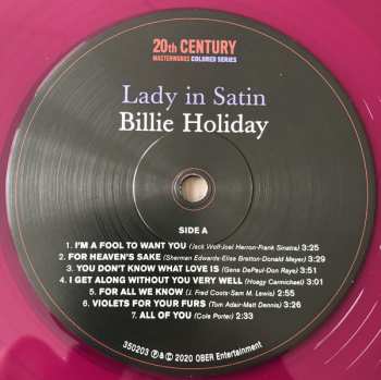 LP Billie Holiday: Lady In Satin LTD | CLR