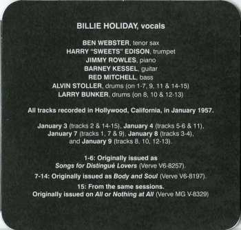 CD Billie Holiday: Songs For Distingué Lovers LTD
