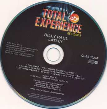 CD Billy Paul: Lately