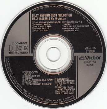 CD Billy Vaughn And His Orchestra: Billy Vaughn Best Selection LTD