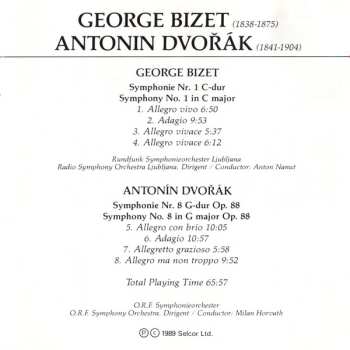 CD Antonín Dvořák: Symphony No. 1 In C Major / Symphony No. 8 In G Major Op. 88