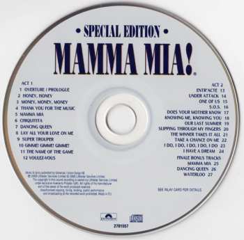 CD Björn Ulvaeus & Benny Andersson: Mamma Mia! - The Smash Hit Musical Based On Songs Of ABBA "Celebrating A Decade Of London's Dancing Queen! 10 Mamma Mia!"