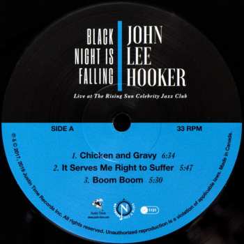 2LP John Lee Hooker: Black Night Is Falling (Live At The Rising Sun Celebrity Jazz Club)