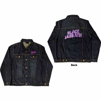 Merch Black Sabbath: Black Sabbath Unisex Denim Jacket: Wavy Logo (back Print) (small) S