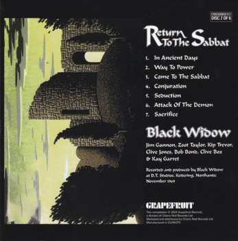6CD/Box Set Black Widow: Sabbat Days (The Complete Anthology 1969-1972)