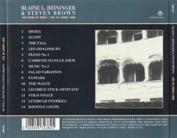 CD Blaine L. Reininger: 100 Years Of Music: Live In Lisbon 1989