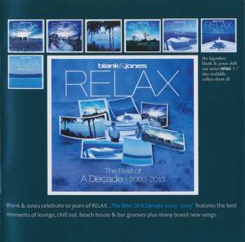 2CD Blank & Jones: Relax (A Decade | 2003-2013) (Remixed & Mixed)