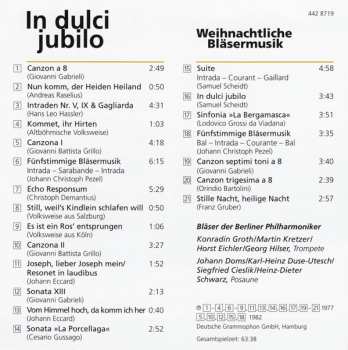CD Blechbläser-Ensemble Der Berliner Philharmoniker: In Dulci Jubilo · Weihnachtliche Bläsermusik