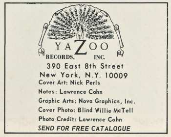 LP Blind Willie McTell: The Early Years - 1927-1933