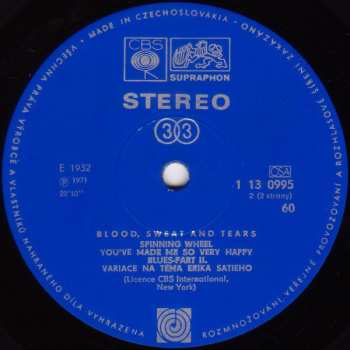 LP Blood, Sweat And Tears: Blood Sweat & Tears
