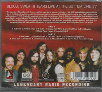 2CD Blood, Sweat And Tears: Live At The Bottom Line '77